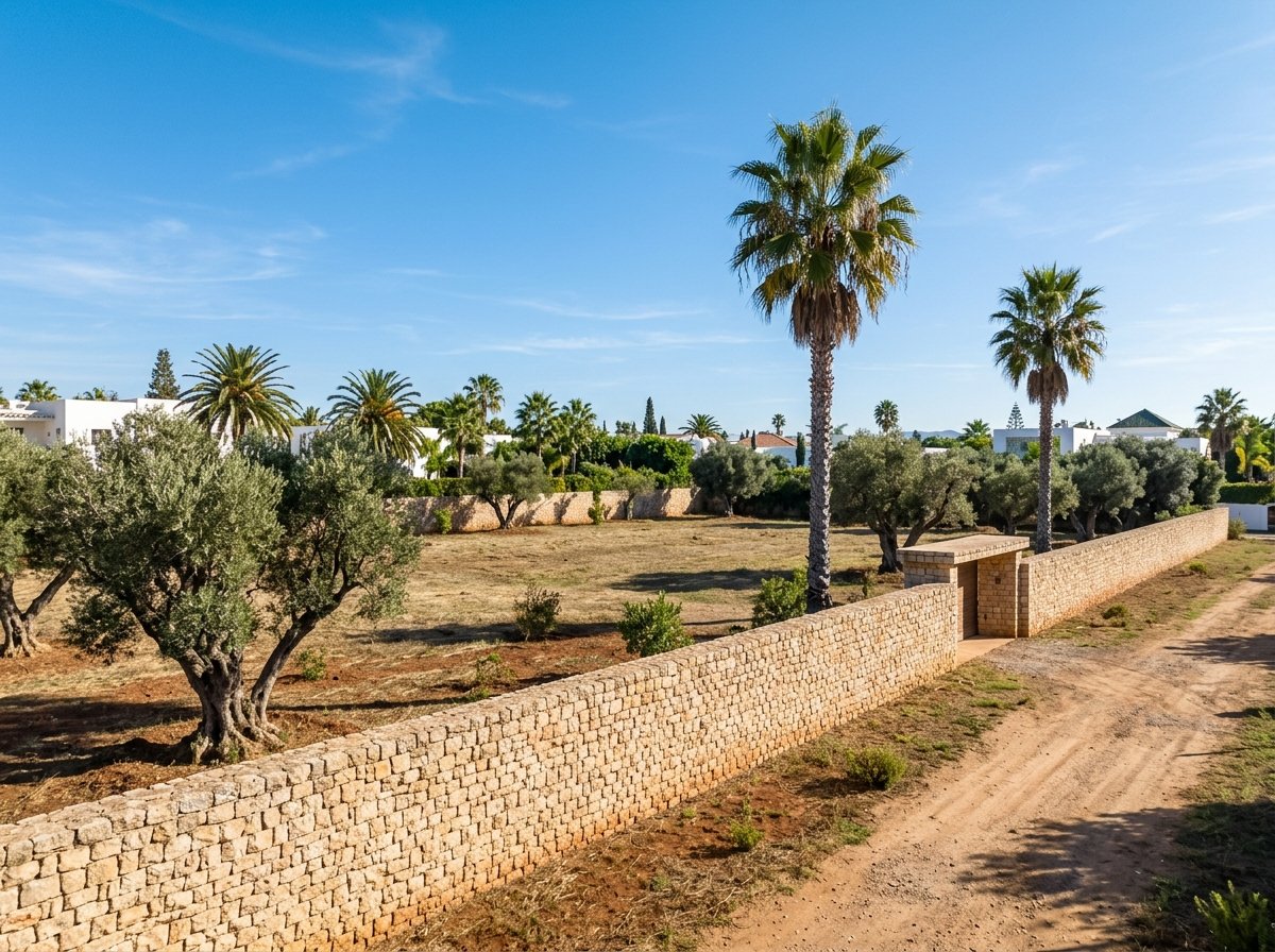 Terrain résidentiel arboré et constructible dans le quartier résidentiel prisé de Rabat Souissi